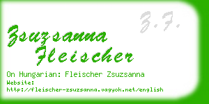 zsuzsanna fleischer business card